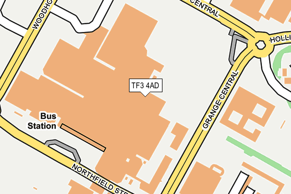 TF3 4AD map - OS OpenMap – Local (Ordnance Survey)