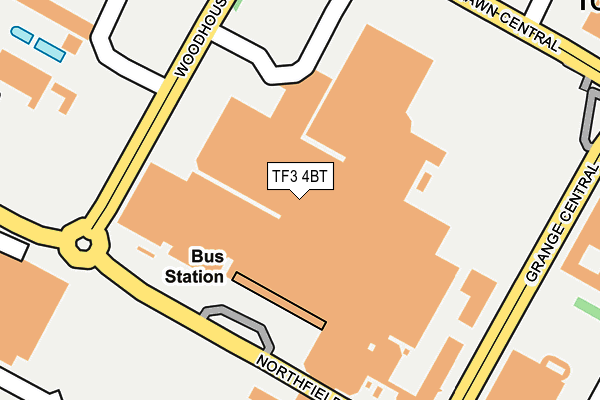 TF3 4BT map - OS OpenMap – Local (Ordnance Survey)