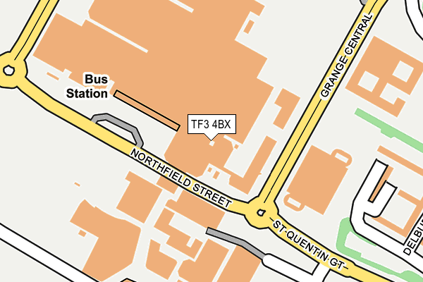 TF3 4BX map - OS OpenMap – Local (Ordnance Survey)