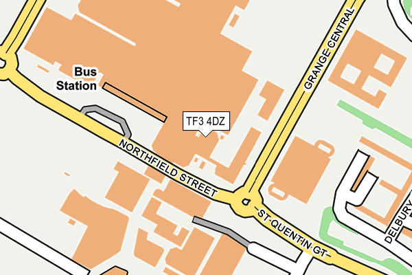 TF3 4DZ map - OS OpenMap – Local (Ordnance Survey)