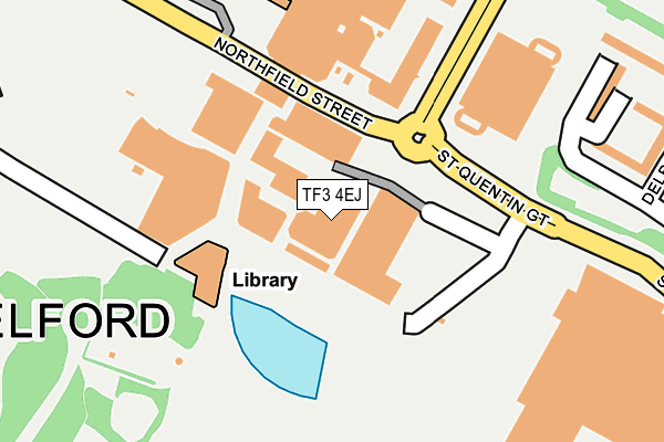 TF3 4EJ map - OS OpenMap – Local (Ordnance Survey)