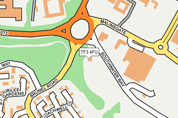 TF3 4FU map - OS OpenMap – Local (Ordnance Survey)