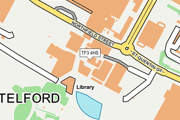 TF3 4HS map - OS OpenMap – Local (Ordnance Survey)