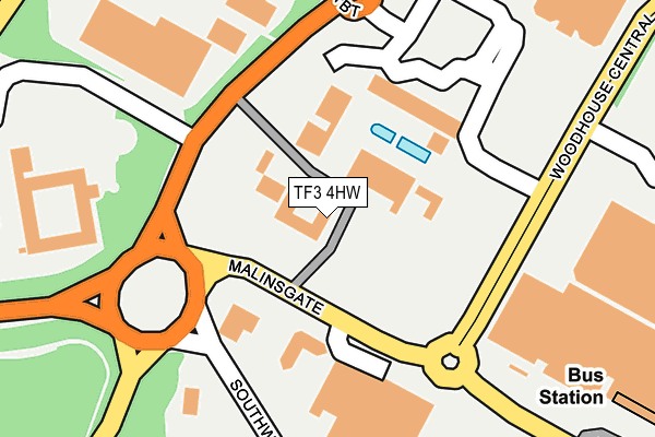 TF3 4HW map - OS OpenMap – Local (Ordnance Survey)