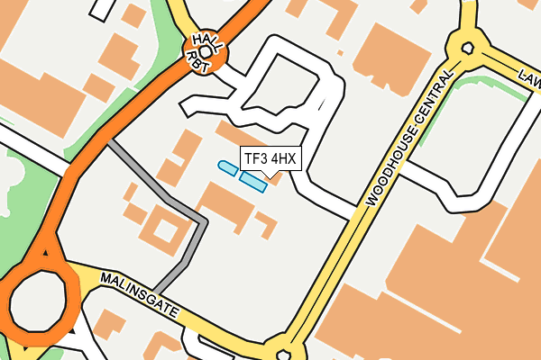 TF3 4HX map - OS OpenMap – Local (Ordnance Survey)
