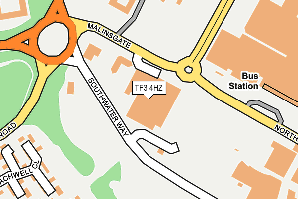 TF3 4HZ map - OS OpenMap – Local (Ordnance Survey)