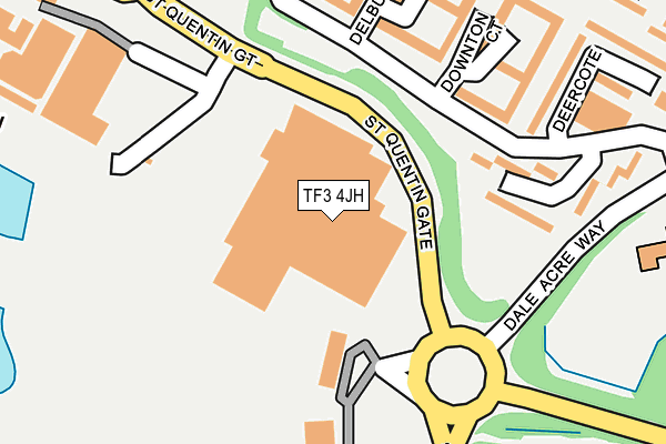 TF3 4JH map - OS OpenMap – Local (Ordnance Survey)