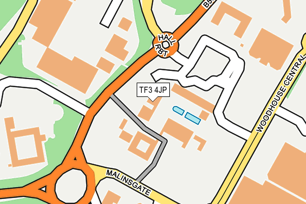 TF3 4JP map - OS OpenMap – Local (Ordnance Survey)