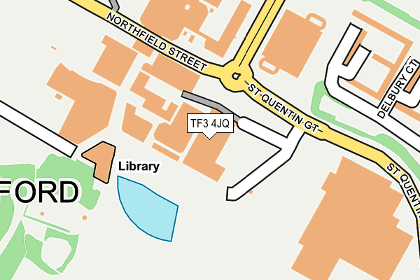 TF3 4JQ map - OS OpenMap – Local (Ordnance Survey)