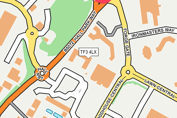 TF3 4LX map - OS OpenMap – Local (Ordnance Survey)