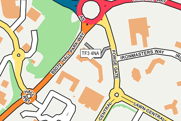 TF3 4NA map - OS OpenMap – Local (Ordnance Survey)