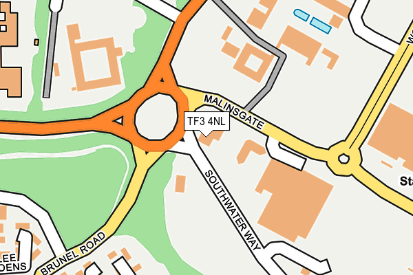 TF3 4NL map - OS OpenMap – Local (Ordnance Survey)