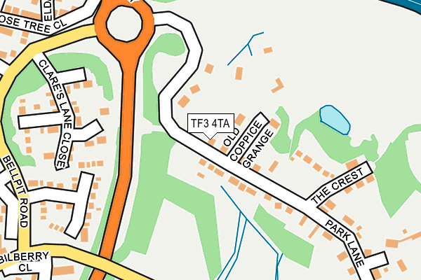 TF3 4TA map - OS OpenMap – Local (Ordnance Survey)