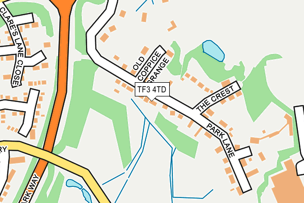 TF3 4TD map - OS OpenMap – Local (Ordnance Survey)