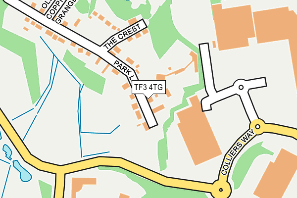 TF3 4TG map - OS OpenMap – Local (Ordnance Survey)