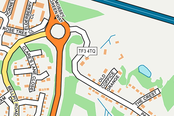 TF3 4TQ map - OS OpenMap – Local (Ordnance Survey)