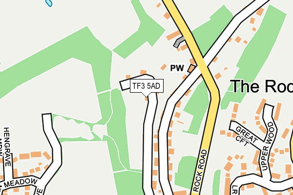 TF3 5AD map - OS OpenMap – Local (Ordnance Survey)