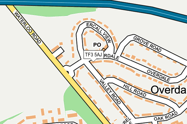 TF3 5AJ map - OS OpenMap – Local (Ordnance Survey)