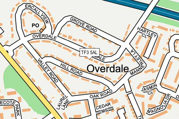 TF3 5AL map - OS OpenMap – Local (Ordnance Survey)