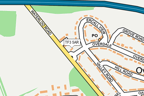 TF3 5AR map - OS OpenMap – Local (Ordnance Survey)