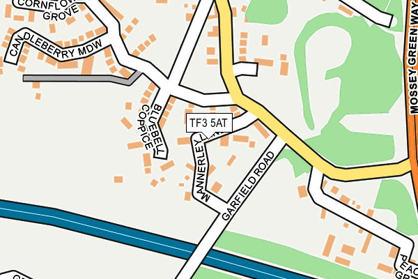 TF3 5AT map - OS OpenMap – Local (Ordnance Survey)