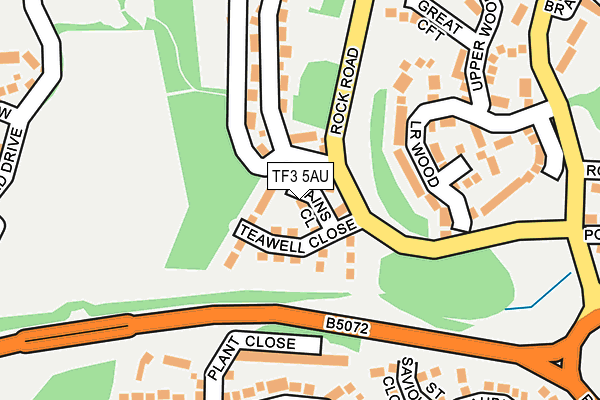 TF3 5AU map - OS OpenMap – Local (Ordnance Survey)