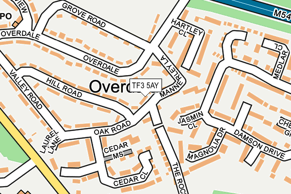 TF3 5AY map - OS OpenMap – Local (Ordnance Survey)