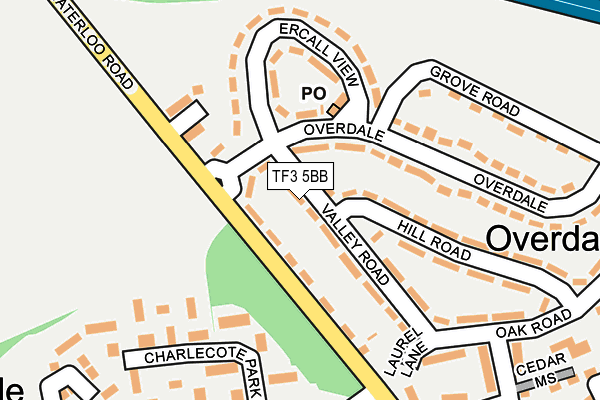 TF3 5BB map - OS OpenMap – Local (Ordnance Survey)