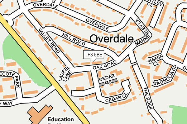 TF3 5BE map - OS OpenMap – Local (Ordnance Survey)