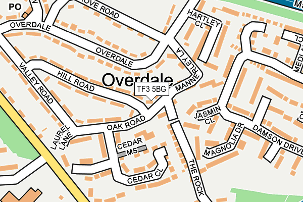 TF3 5BG map - OS OpenMap – Local (Ordnance Survey)