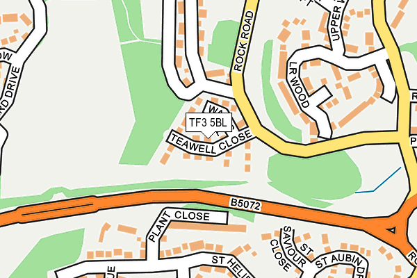 TF3 5BL map - OS OpenMap – Local (Ordnance Survey)