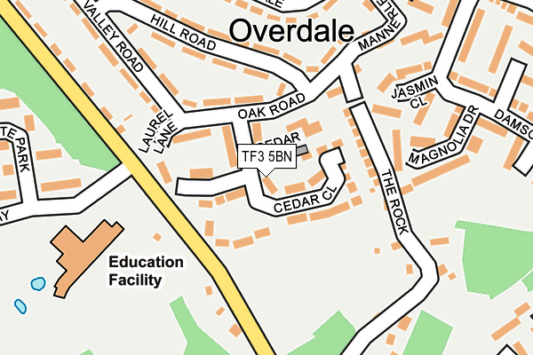 TF3 5BN map - OS OpenMap – Local (Ordnance Survey)