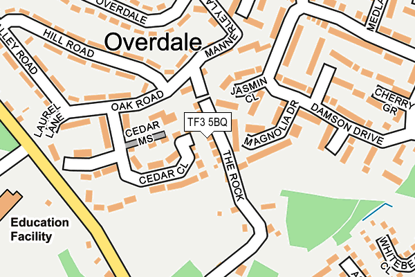 TF3 5BQ map - OS OpenMap – Local (Ordnance Survey)