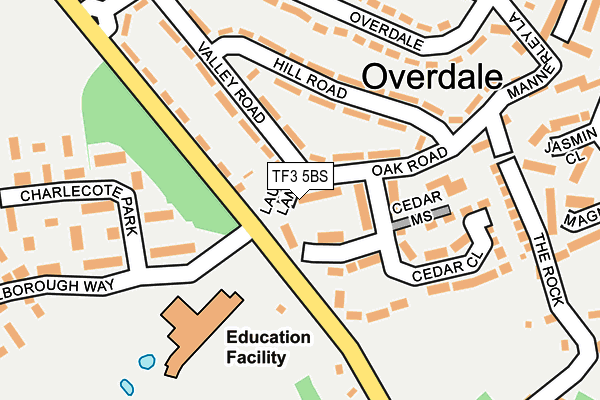 TF3 5BS map - OS OpenMap – Local (Ordnance Survey)