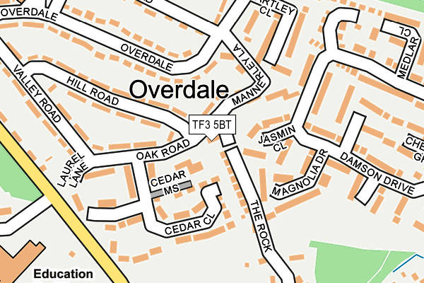 TF3 5BT map - OS OpenMap – Local (Ordnance Survey)