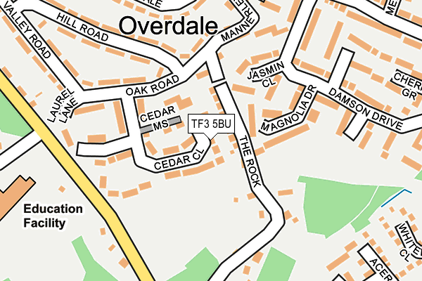 TF3 5BU map - OS OpenMap – Local (Ordnance Survey)