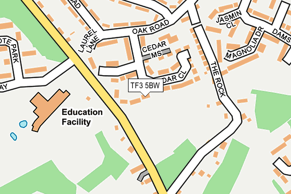 TF3 5BW map - OS OpenMap – Local (Ordnance Survey)