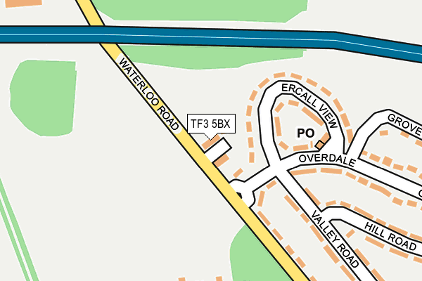 TF3 5BX map - OS OpenMap – Local (Ordnance Survey)