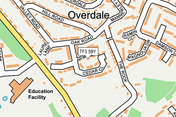 TF3 5BY map - OS OpenMap – Local (Ordnance Survey)