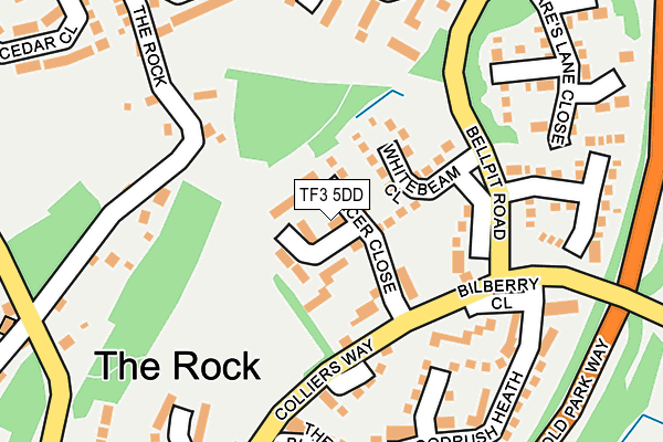 TF3 5DD map - OS OpenMap – Local (Ordnance Survey)