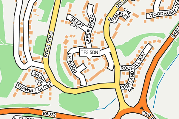 TF3 5DN map - OS OpenMap – Local (Ordnance Survey)
