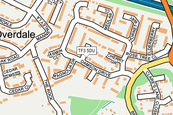 TF3 5DU map - OS OpenMap – Local (Ordnance Survey)