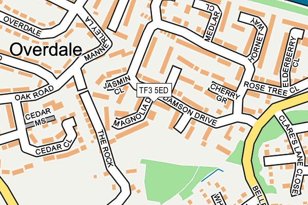 TF3 5ED map - OS OpenMap – Local (Ordnance Survey)