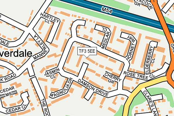 TF3 5EE map - OS OpenMap – Local (Ordnance Survey)