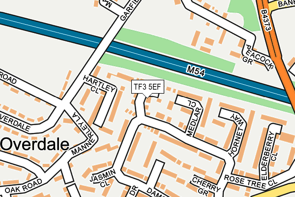 TF3 5EF map - OS OpenMap – Local (Ordnance Survey)