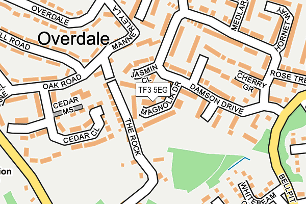 TF3 5EG map - OS OpenMap – Local (Ordnance Survey)