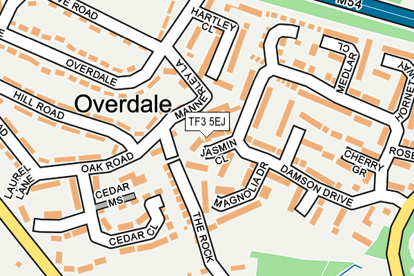 TF3 5EJ map - OS OpenMap – Local (Ordnance Survey)