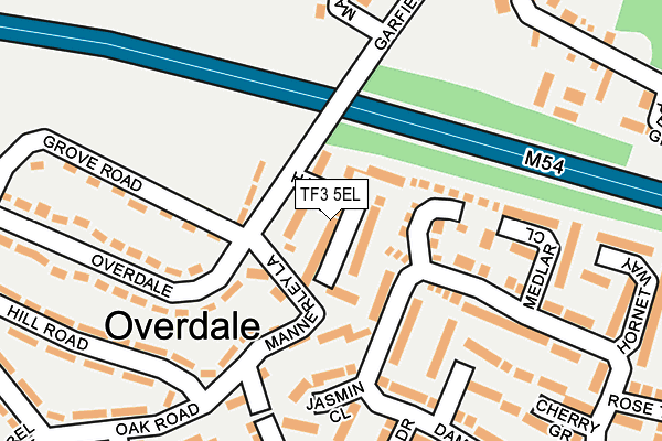 TF3 5EL map - OS OpenMap – Local (Ordnance Survey)