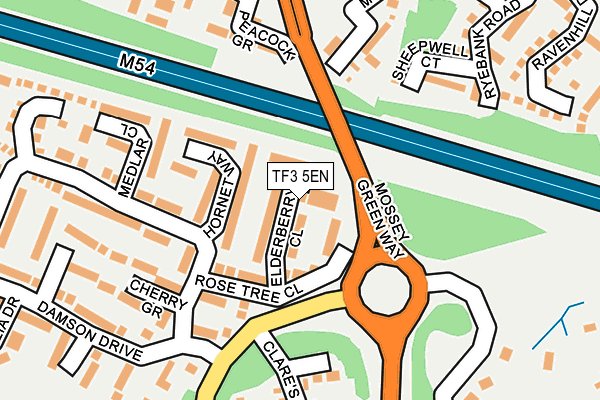 TF3 5EN map - OS OpenMap – Local (Ordnance Survey)
