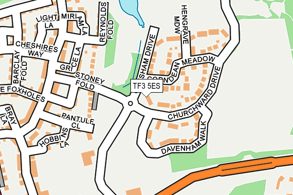 TF3 5ES map - OS OpenMap – Local (Ordnance Survey)